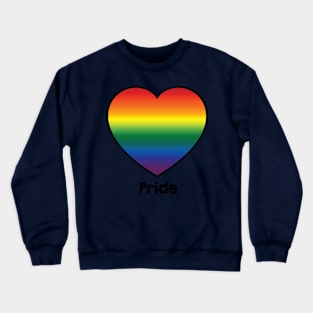 Pride. Rainbow heart design to support love and inclusion. Crewneck Sweatshirt